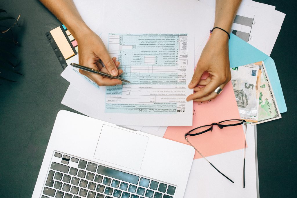 An Accountant working with her laptop